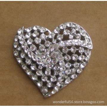 rhinestone crystal heart shoe accessory